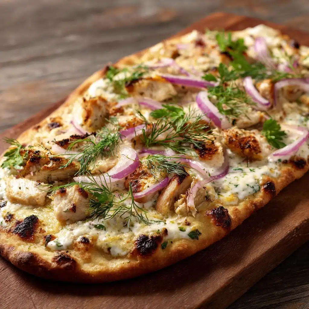 Tzatziki Chicken Naan Pizza Recipe - Recipe Image