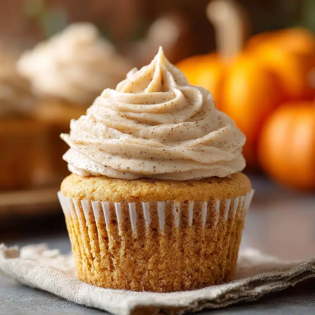 Pumpkin Cupcakes with Cinnamon Cream Cheese Frosting Recipe - Recipe Image