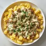 Beef and Rotini in Garlic Parmesan Sauce Recipe