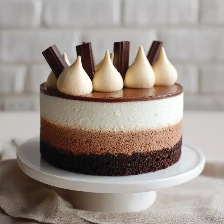 Triple Chocolate Mousse Cake Recipe