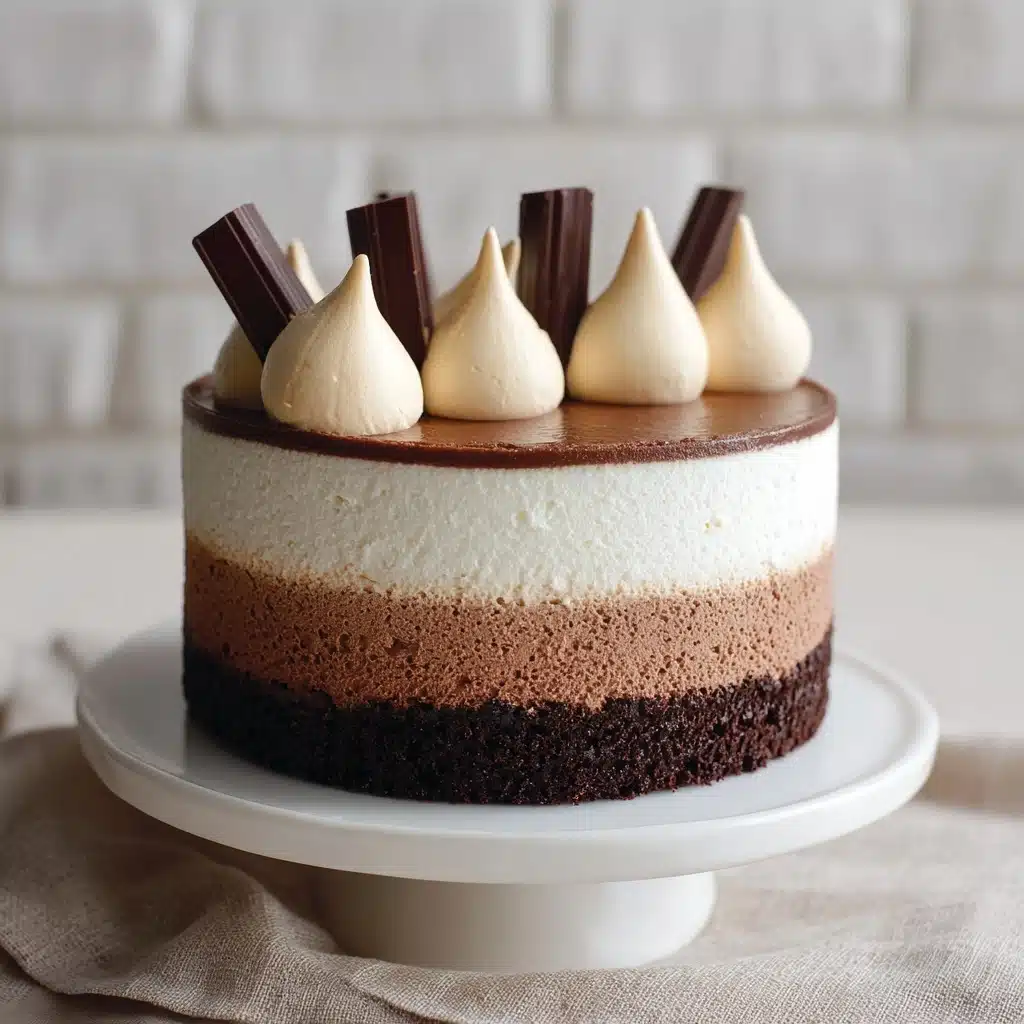 Triple Chocolate Mousse Cake Recipe