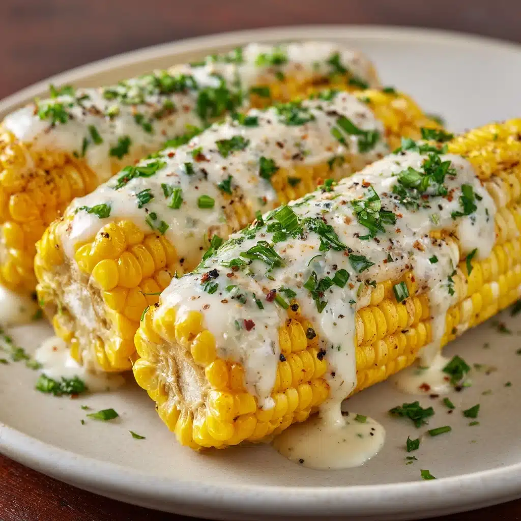 Cheesy Garlic Butter Corn on the Cob Recipe - Recipe Image