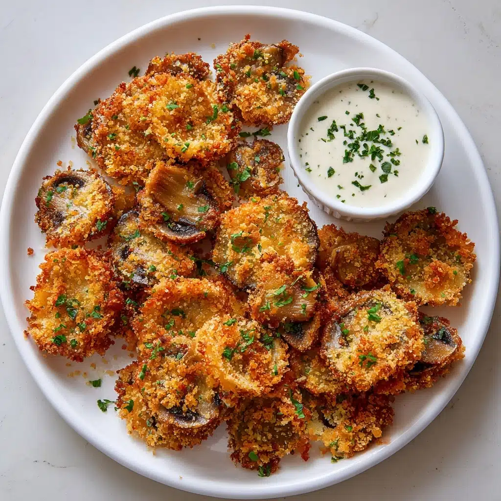 Crispy Fried Mushrooms with Cool Ranch Dip Recipe - Recipe Image