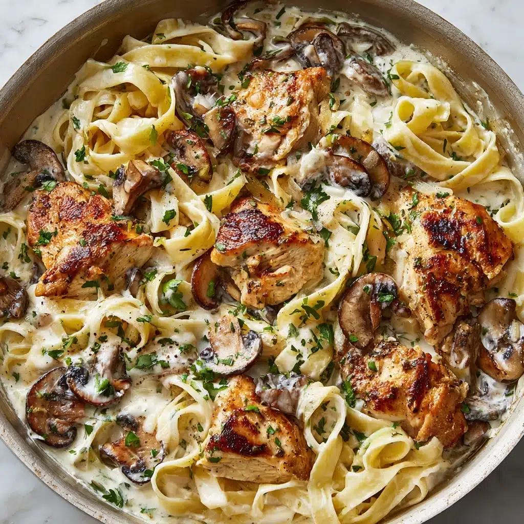 Creamy Chicken and Mushroom Pasta Recipe - Recipe Image