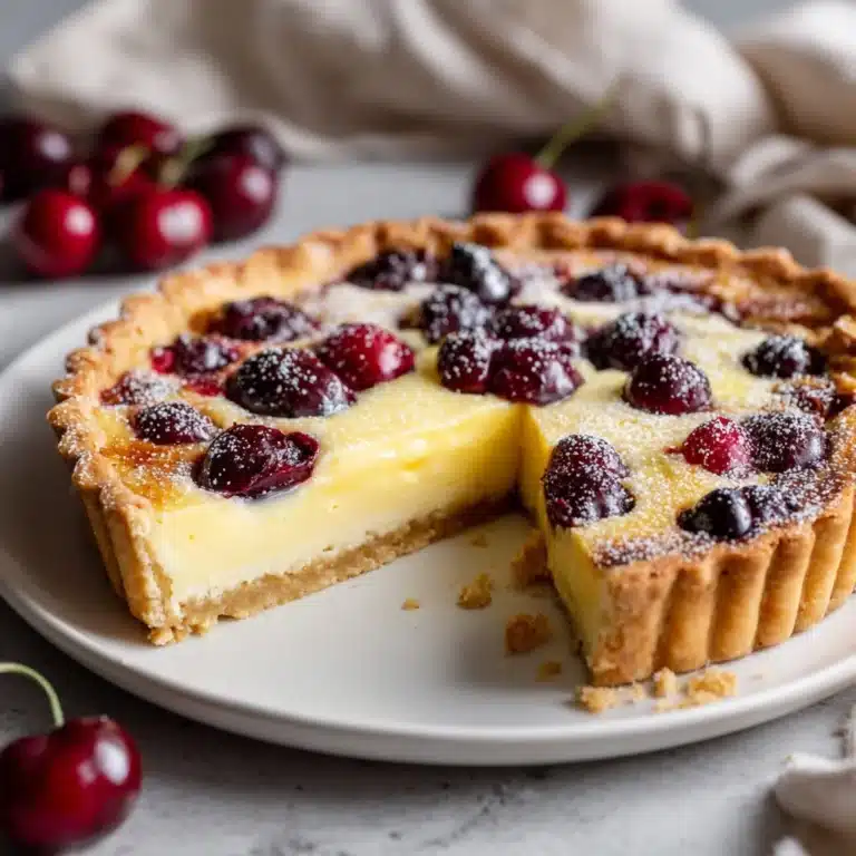 German Cherry Cake – Cherry Custard Pie Recipe