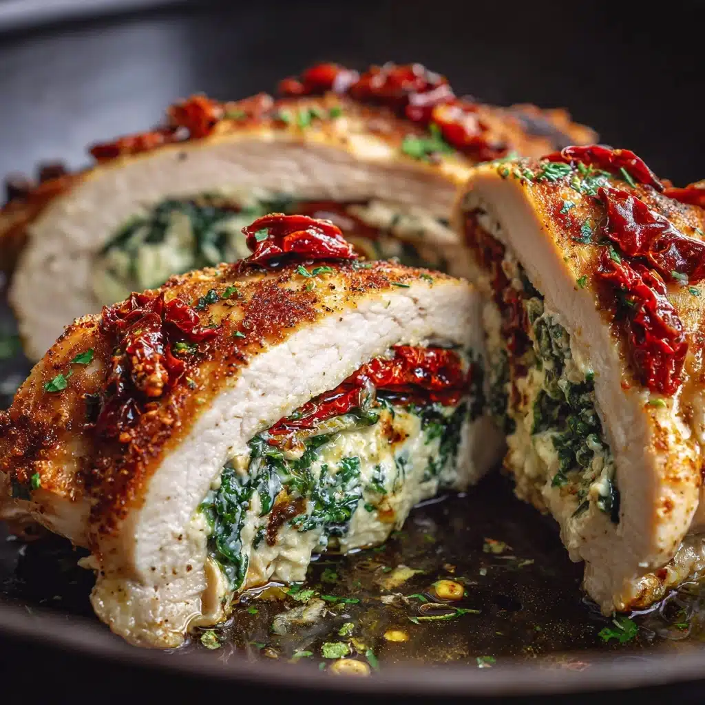 Sundried Tomato, Spinach, and Cheese Stuffed Chicken Recipe - Recipe Image