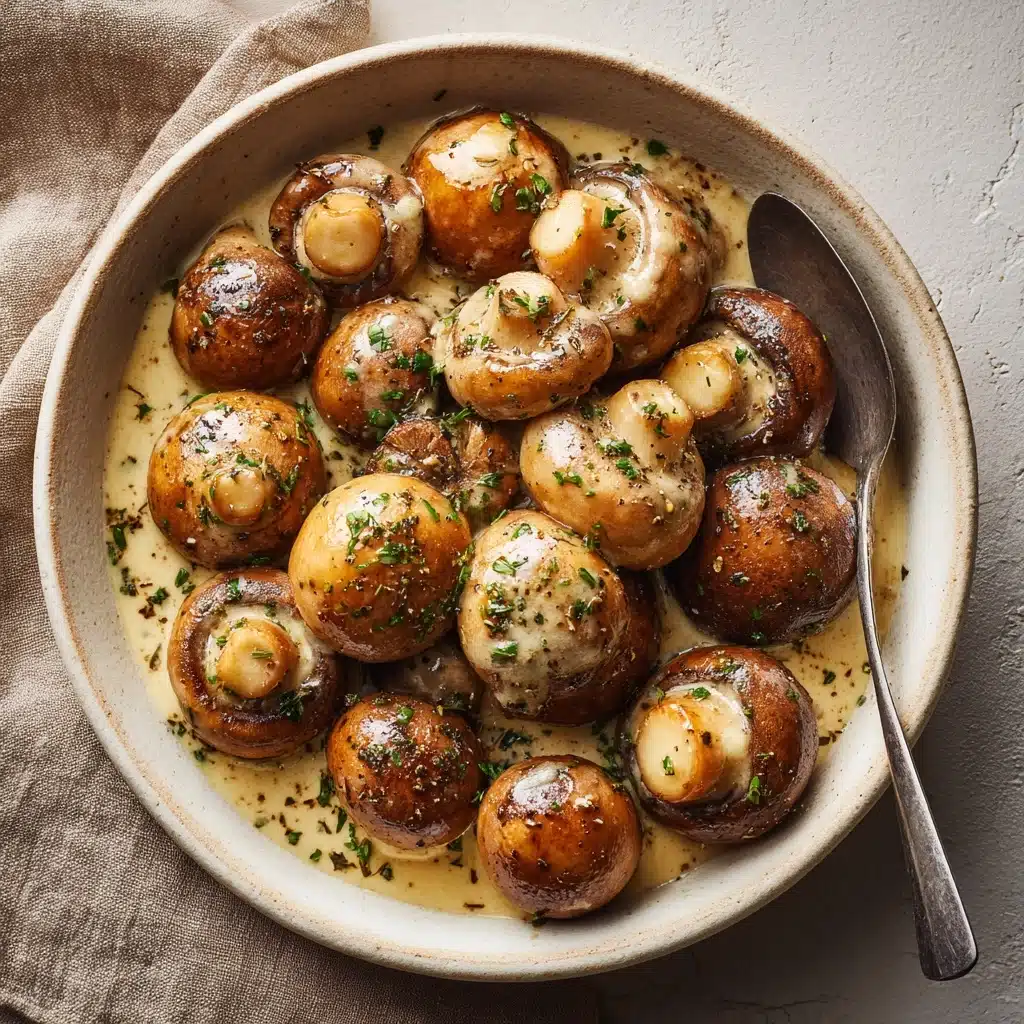 Creamy Garlic Butter Tuscan Mushrooms Recipe - Recipe Image