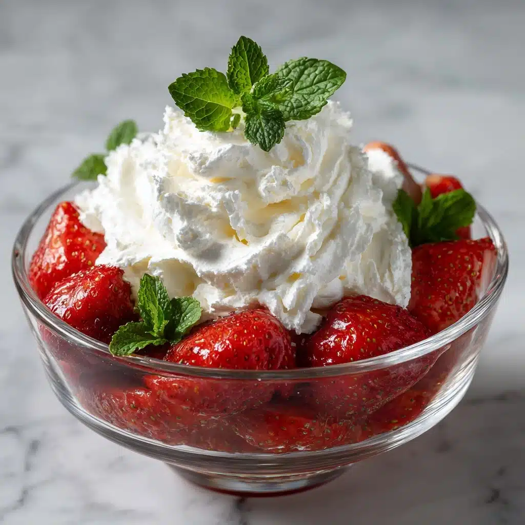 Strawberries with Mint-Infused Cream Recipe