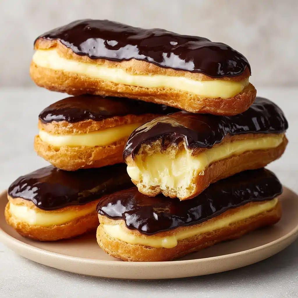 Chocolate Éclairs with Vanilla Filling Recipe - Recipe Image