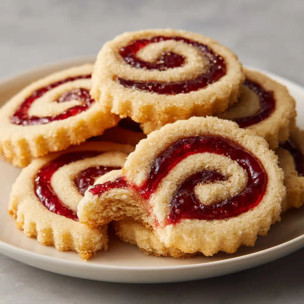 Raspberry Swirl Shortbread Cookies Recipe - Recipe Image