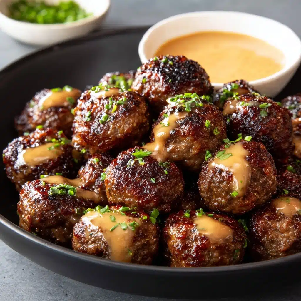 Korean BBQ Meatballs with Spicy Mayo Dip Recipe
