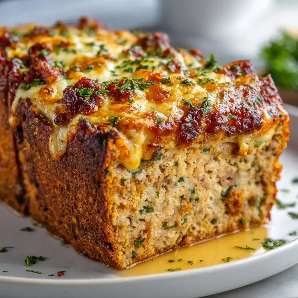 Melt-in-Your-Mouth Garlic Parmesan Chicken Meatloaf Recipe - Recipe Image