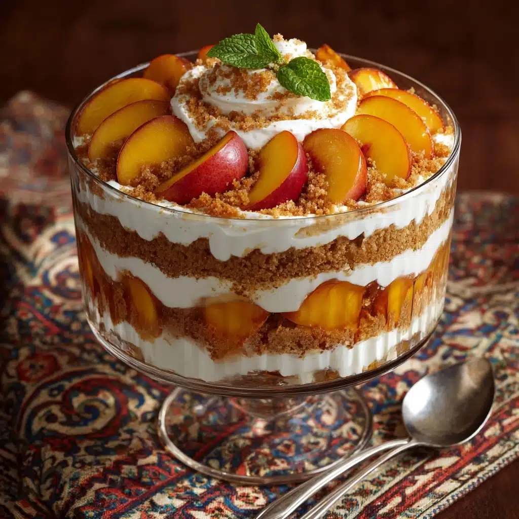Peaches and Cream Cheese Pound Cake Trifle Recipe - Recipe Image