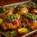 Paprika Chicken with Olive Walnut Vinaigrette Recipe