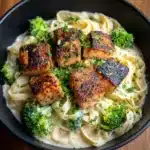 Blackened Salmon and Broccoli Alfredo Recipe
