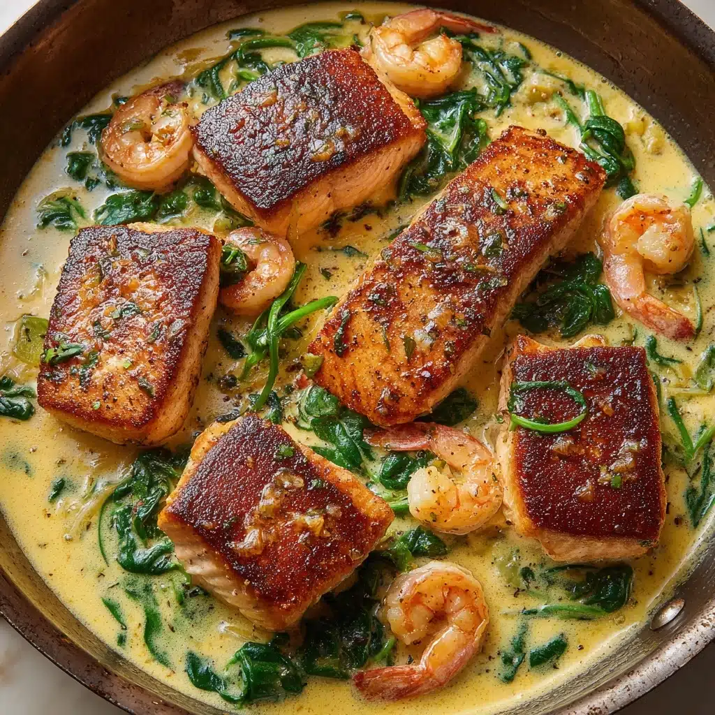Cajun Cream Sauce with Salmon and Shrimp Recipe - Recipe Image