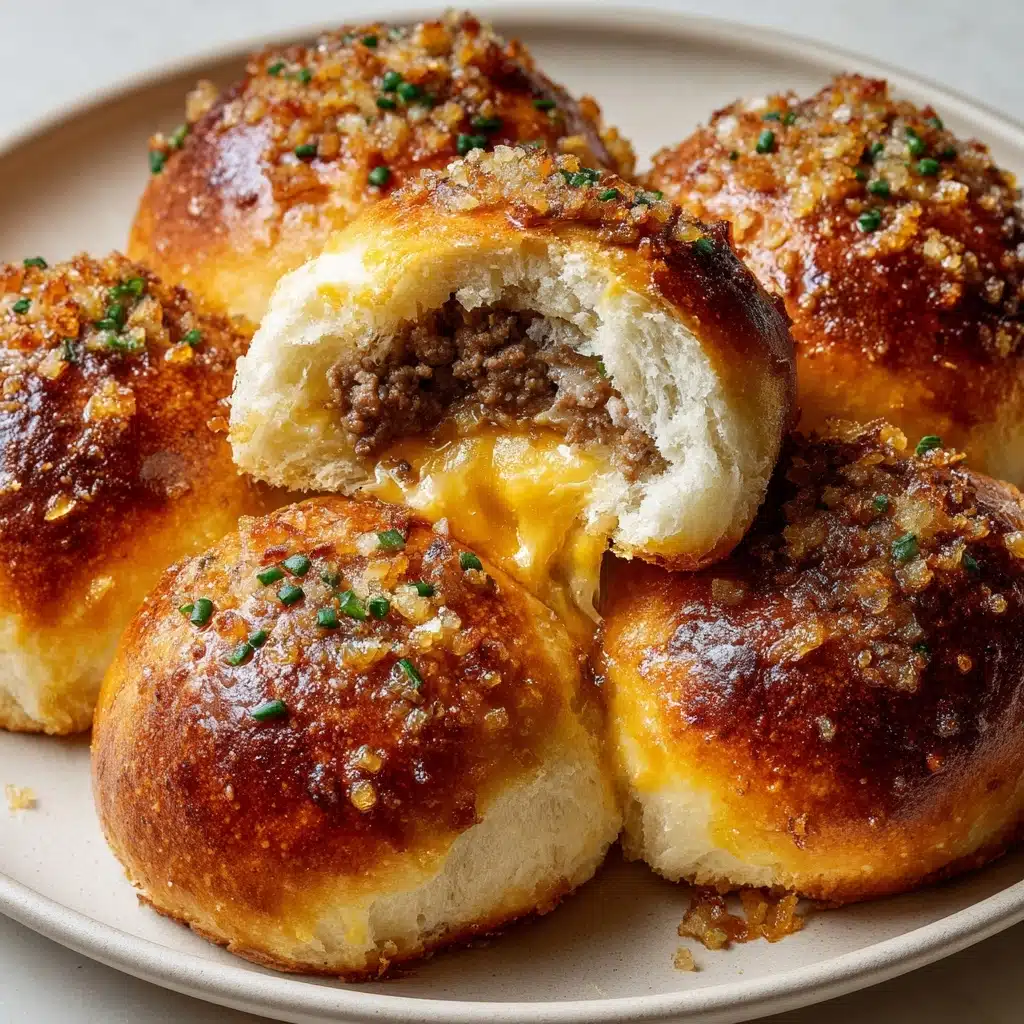 Garlic Parmesan Cheeseburger Bombs Recipe - Recipe Image