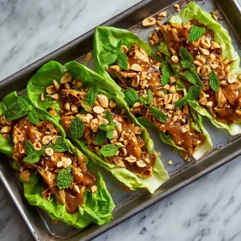 Peanut Chicken Lettuce Wraps Recipe