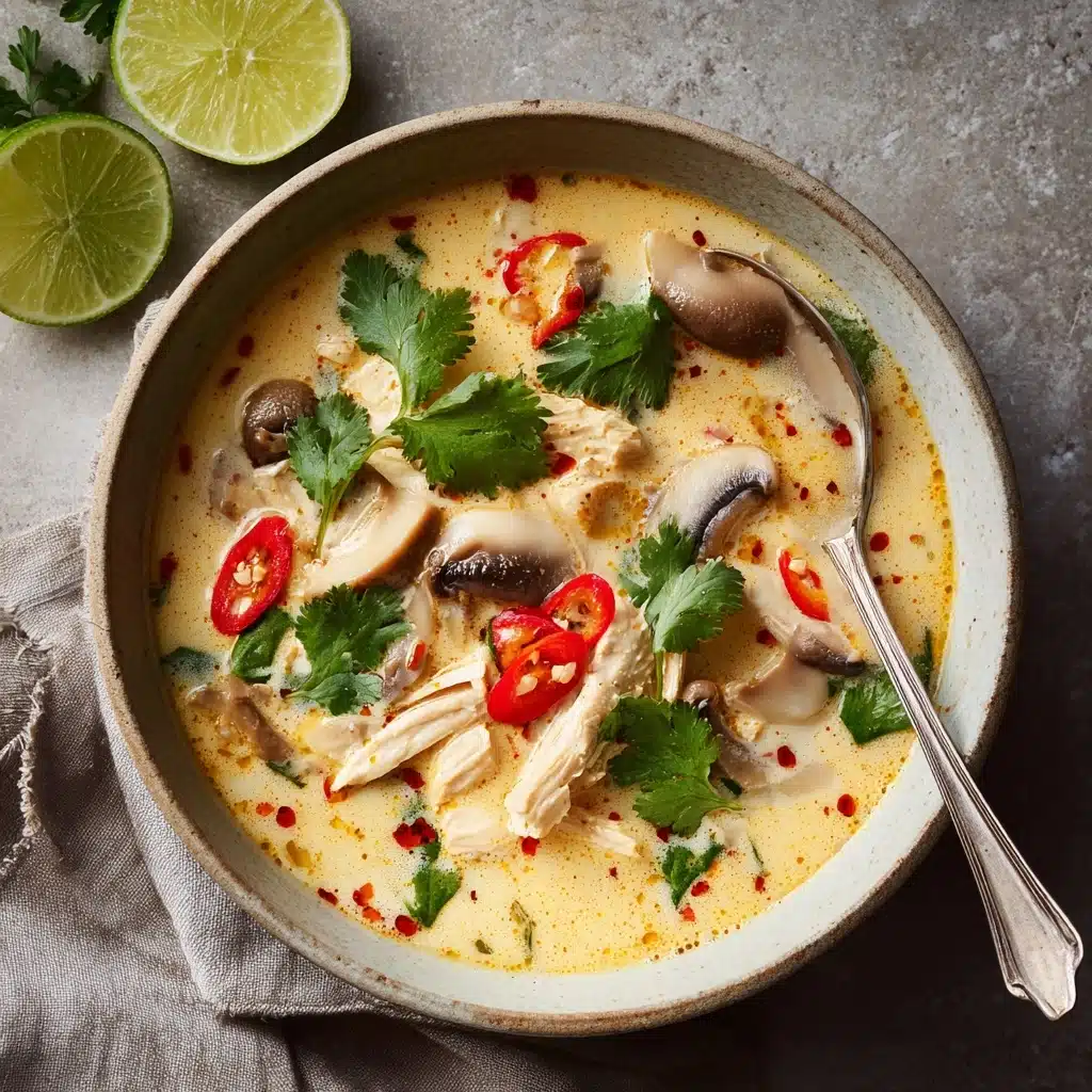 Slow Cooker Tom Kha Soup (Thai Coconut Chicken Soup) Recipe - Recipe Image