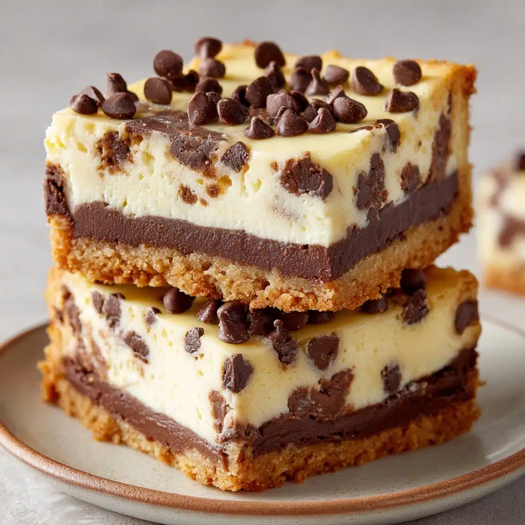 Keto Chocolate Chip Cookie Cheesecake Bars Recipe - Recipe Image