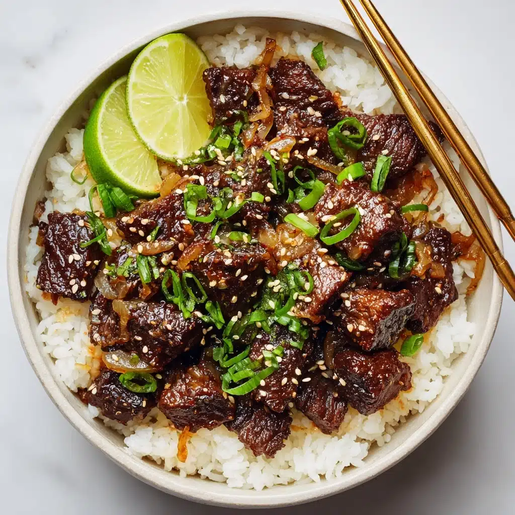Honey Garlic Lamb with Pickled Cucumber Recipe - Recipe Image