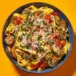 Pasta with Sausage Peppers and Onions Recipe