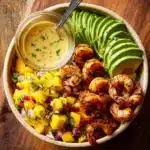 Shrimp and Avocado Bowls with Mango Salsa & Lime-Chili Sauce Recipe
