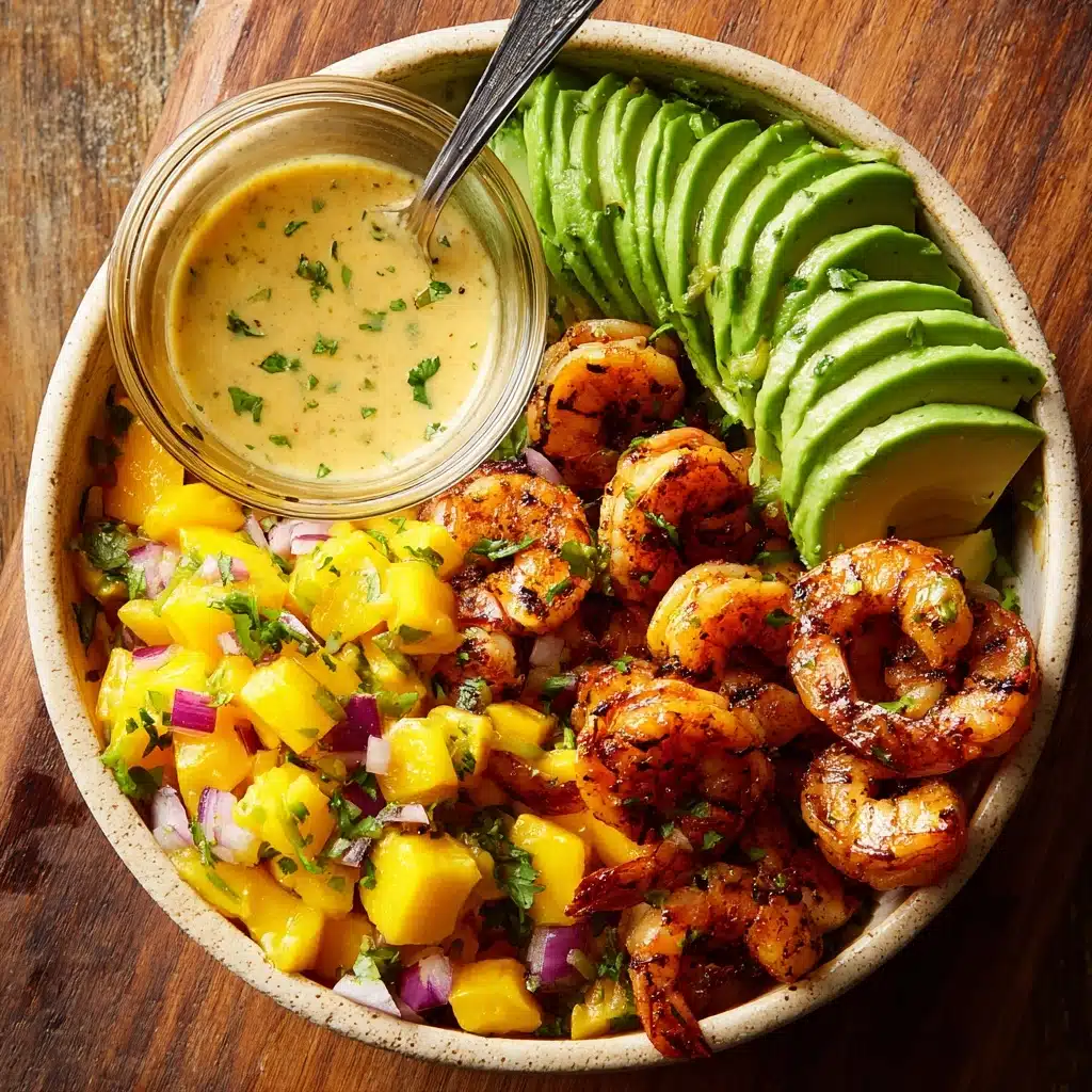 Shrimp and Avocado Bowls with Mango Salsa & Lime-Chili Sauce Recipe