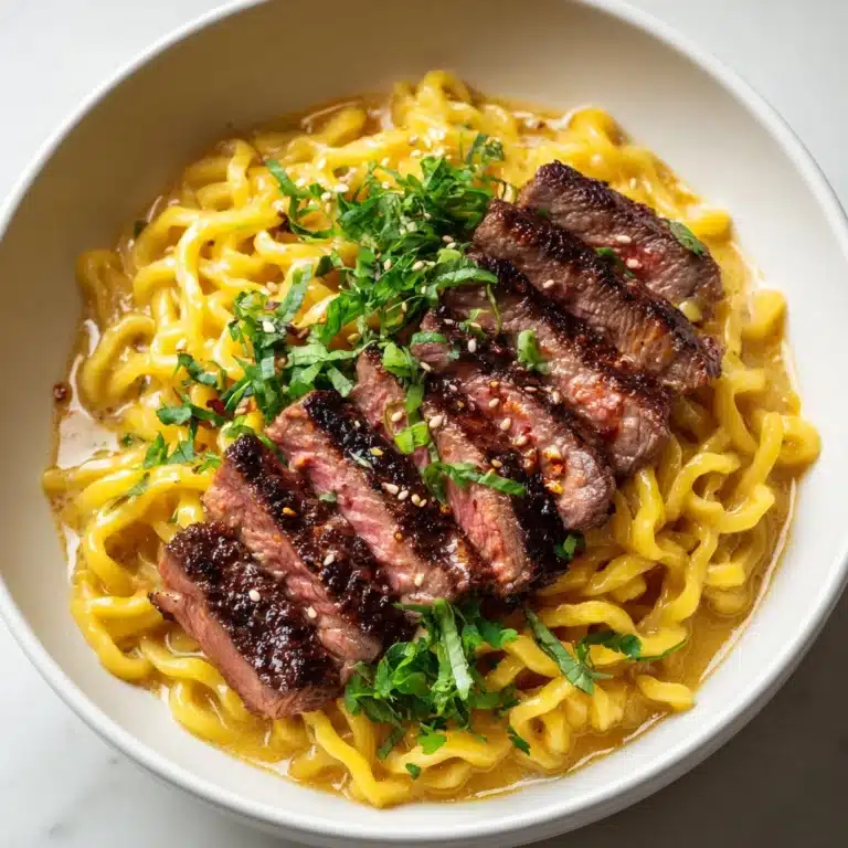 Garlic Butter Steak Lightning Noodles Recipe