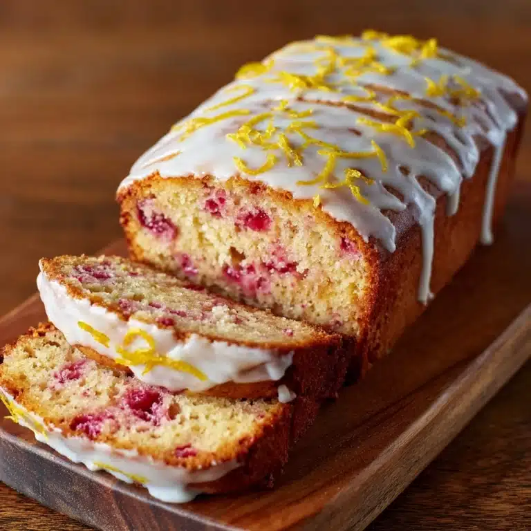 Lemon Rhubarb Loaf with Glaze Recipe