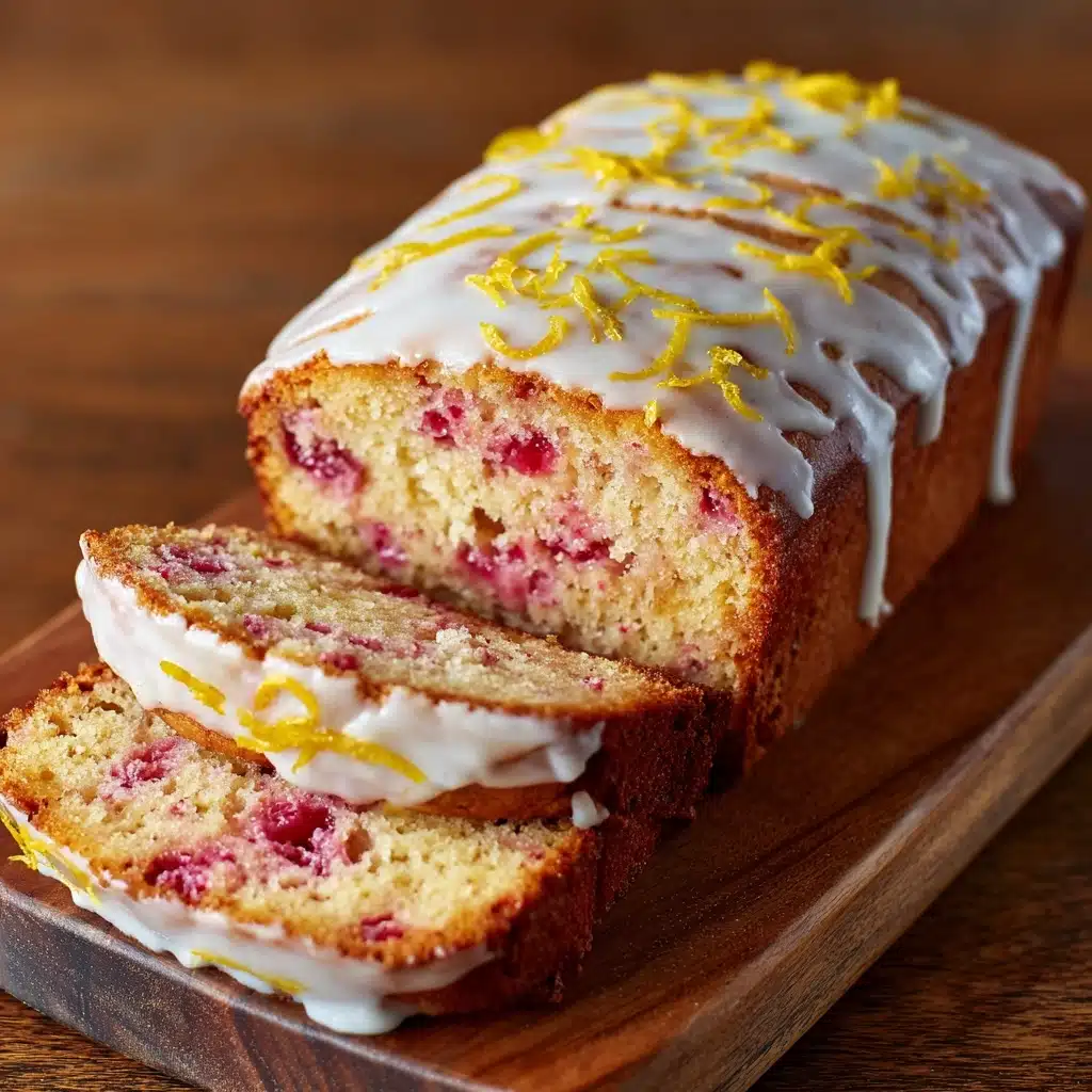 Lemon Rhubarb Loaf with Glaze Recipe