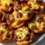 Sausage-Cheese Ball Biscuit Cups Recipe
