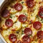 Crockpot Pierogi Casserole with Kielbasa Recipe