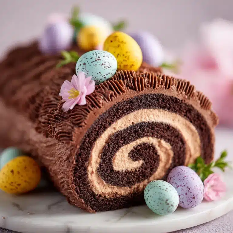 Easter Chocolate Log Cake Recipe