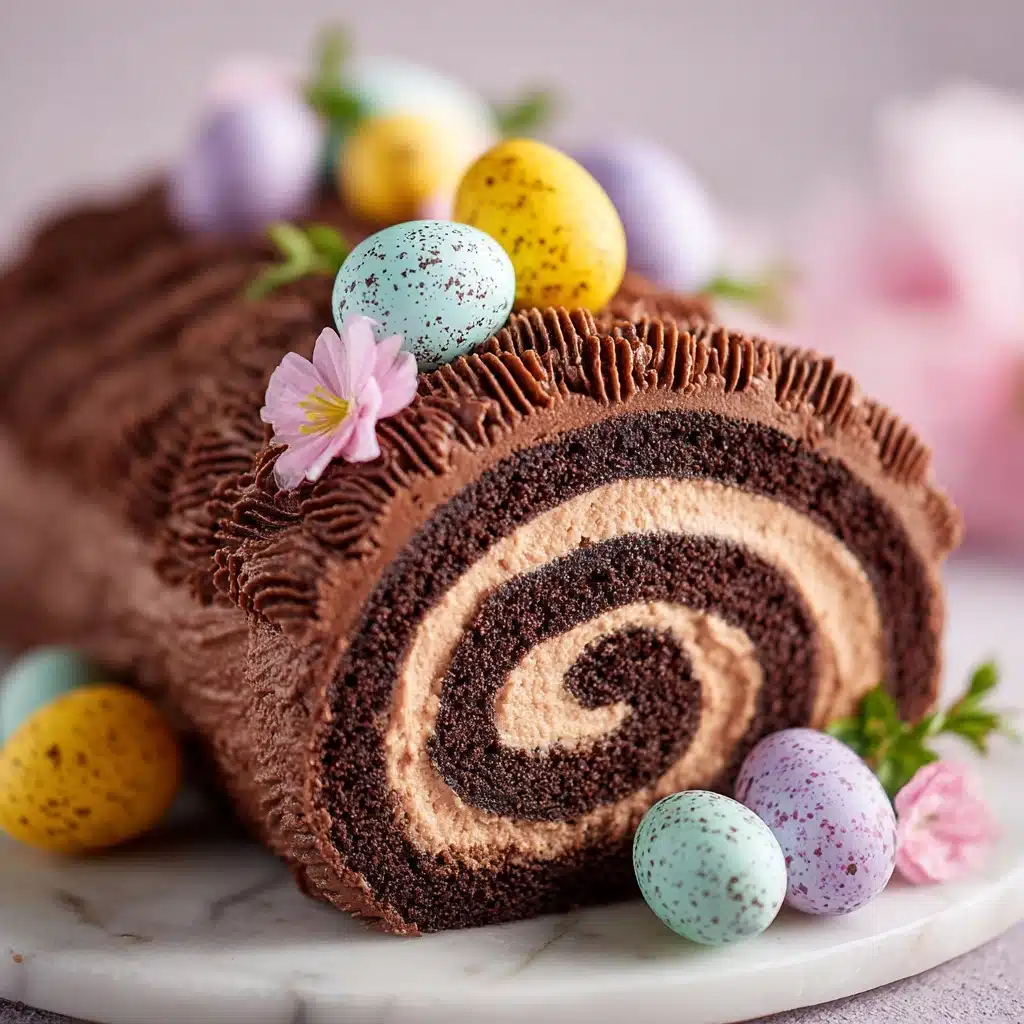 Easter Chocolate Log Cake Recipe
