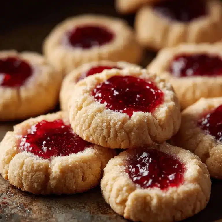 Raspberry Almond Shortbread Thumbprint Cookies Recipe