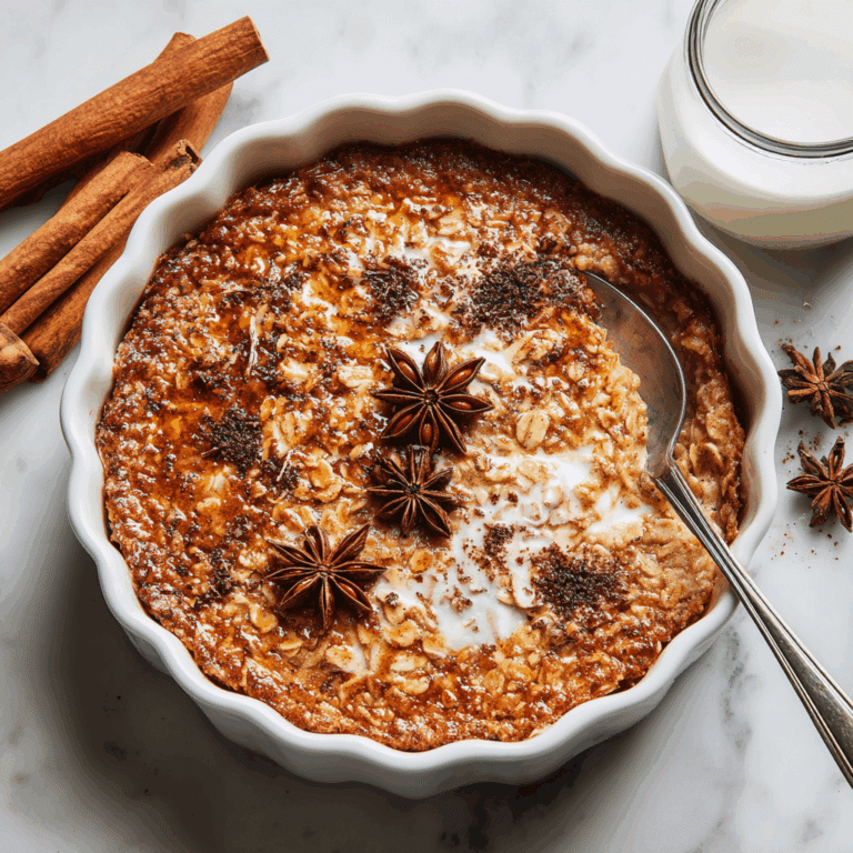 Vanilla Chai Baked Oatmeal Recipe