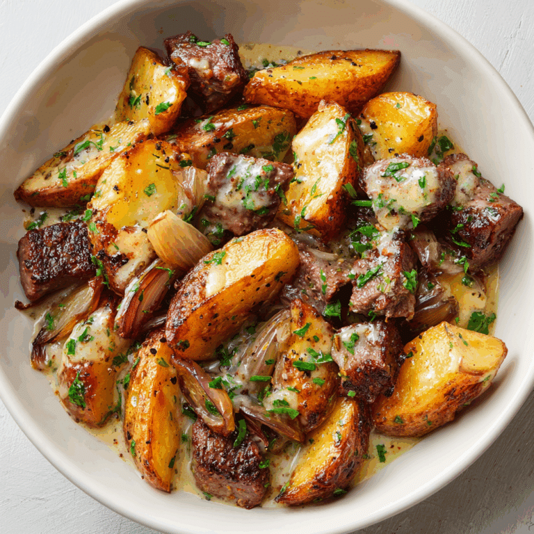 One-Pan Creamy Meat & Potato Skillet Recipe