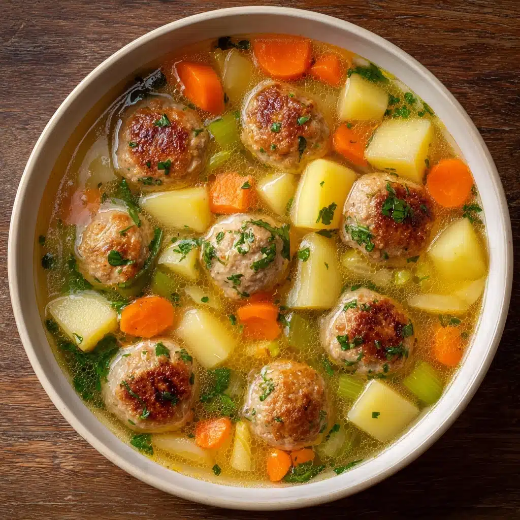 Easy Meatballs and Vegetables Soup Recipe