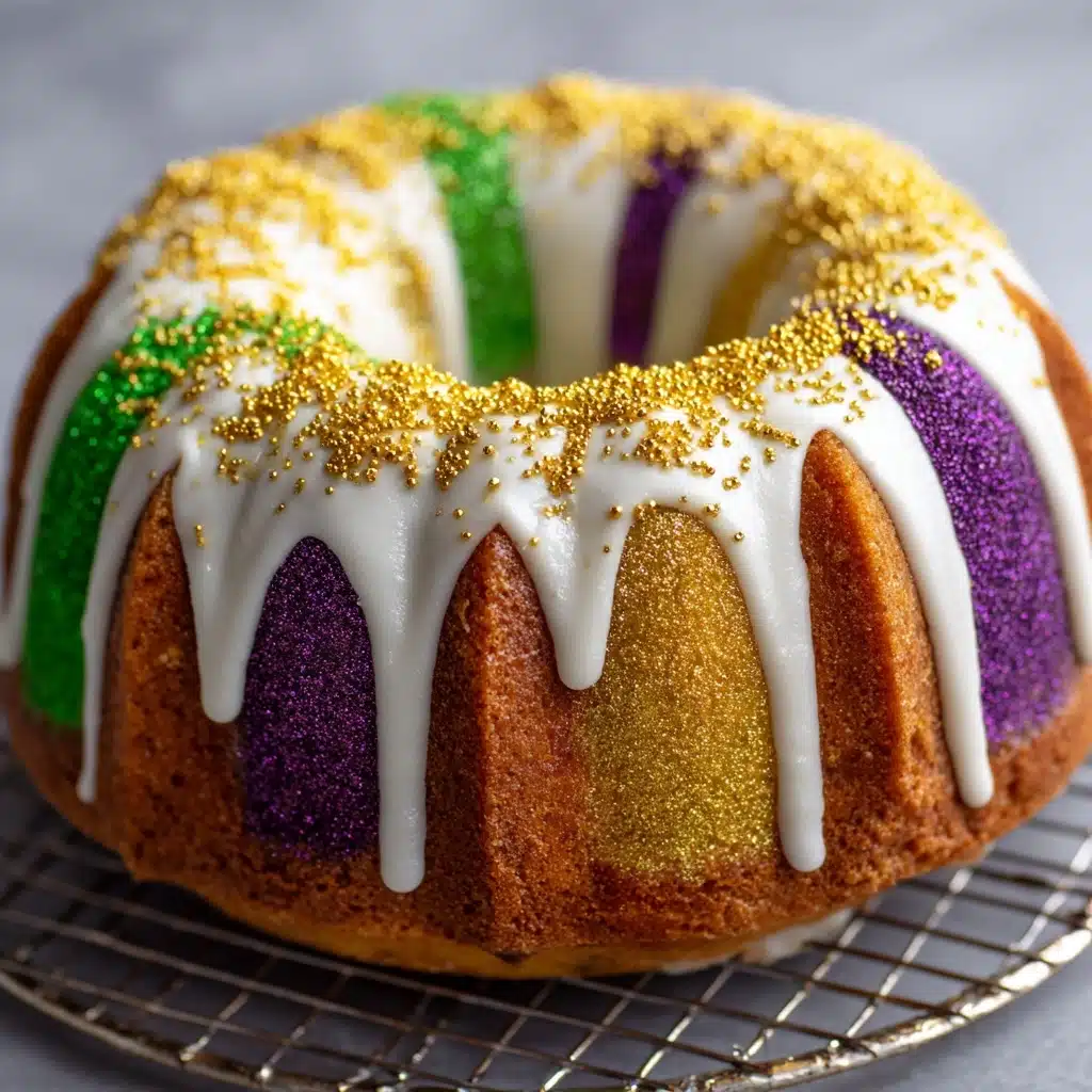 Easy Mardi Gras King Cake Recipe - Recipe Image
