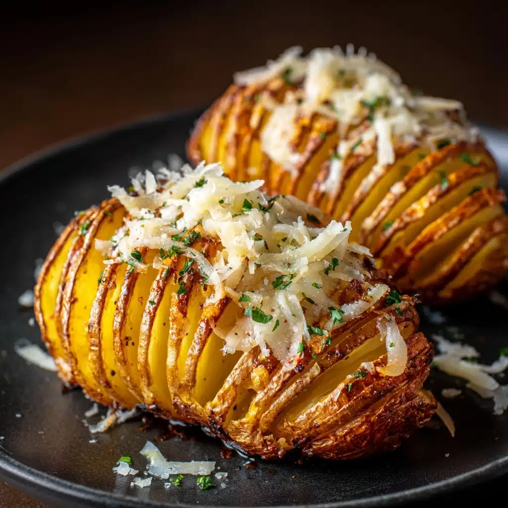 Garlic Parmesan Hasselback Potatoes Recipe - Recipe Image