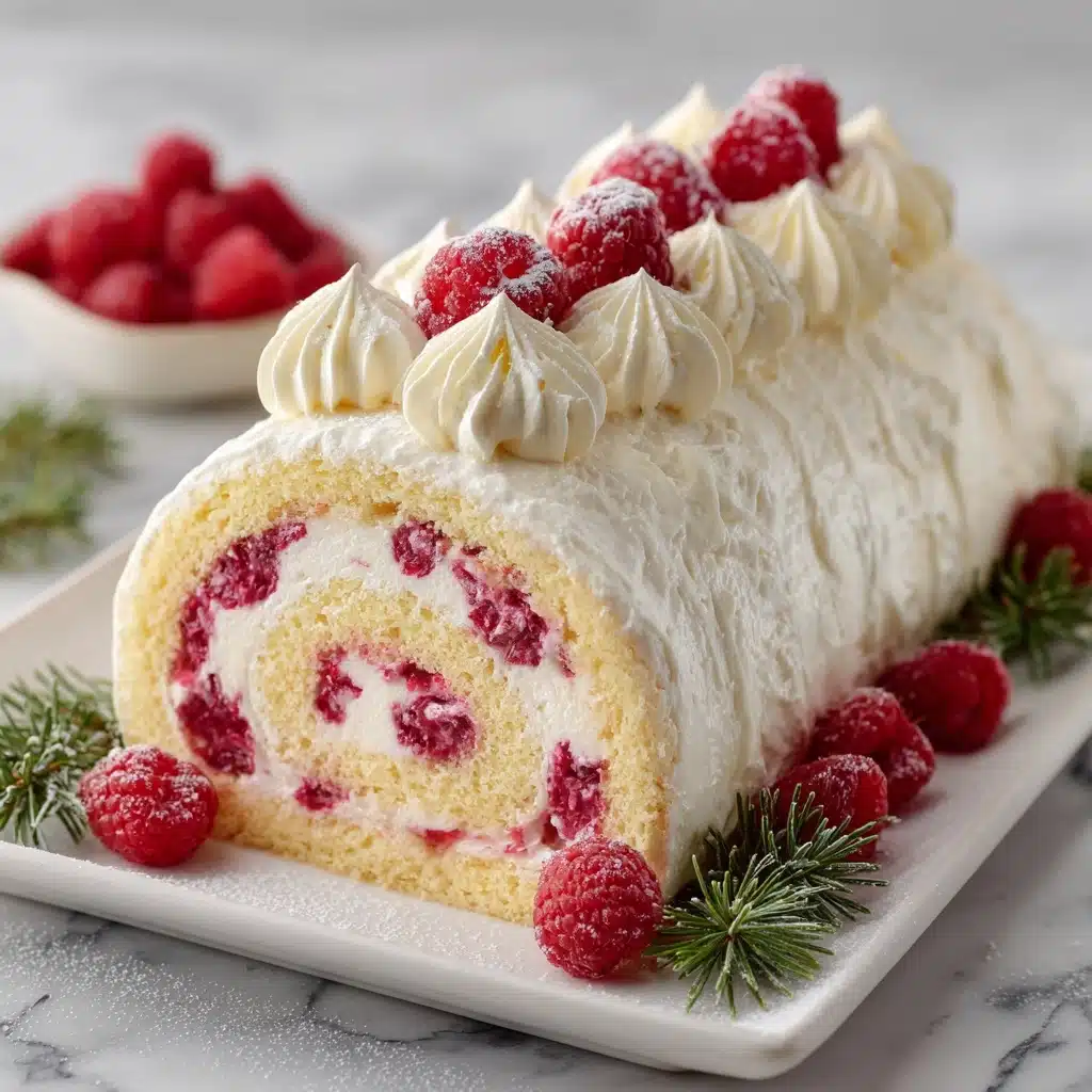 Christmas Raspberry Cake Roll Recipe - Recipe Image
