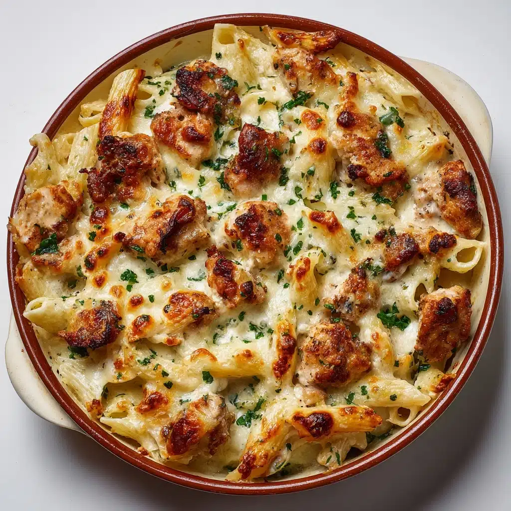 Garlic Parmesan Chicken Pasta Bake Recipe - Recipe Image
