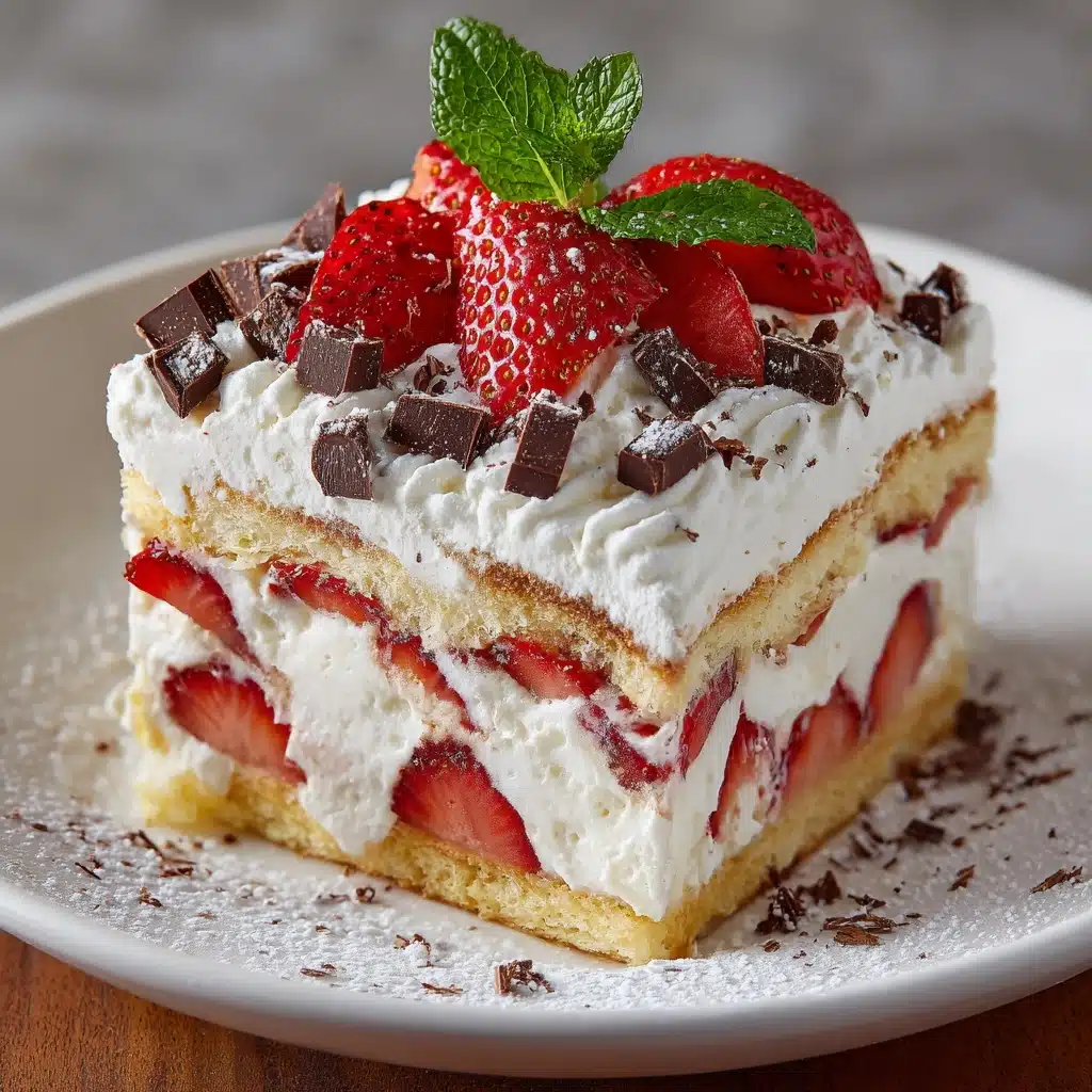White Chocolate-Strawberry Tiramisu Recipe - Recipe Image