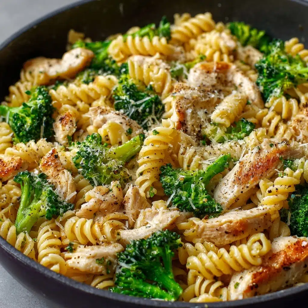 Cheesy Garlic Chicken and Broccoli Pasta Recipe - Recipe Image