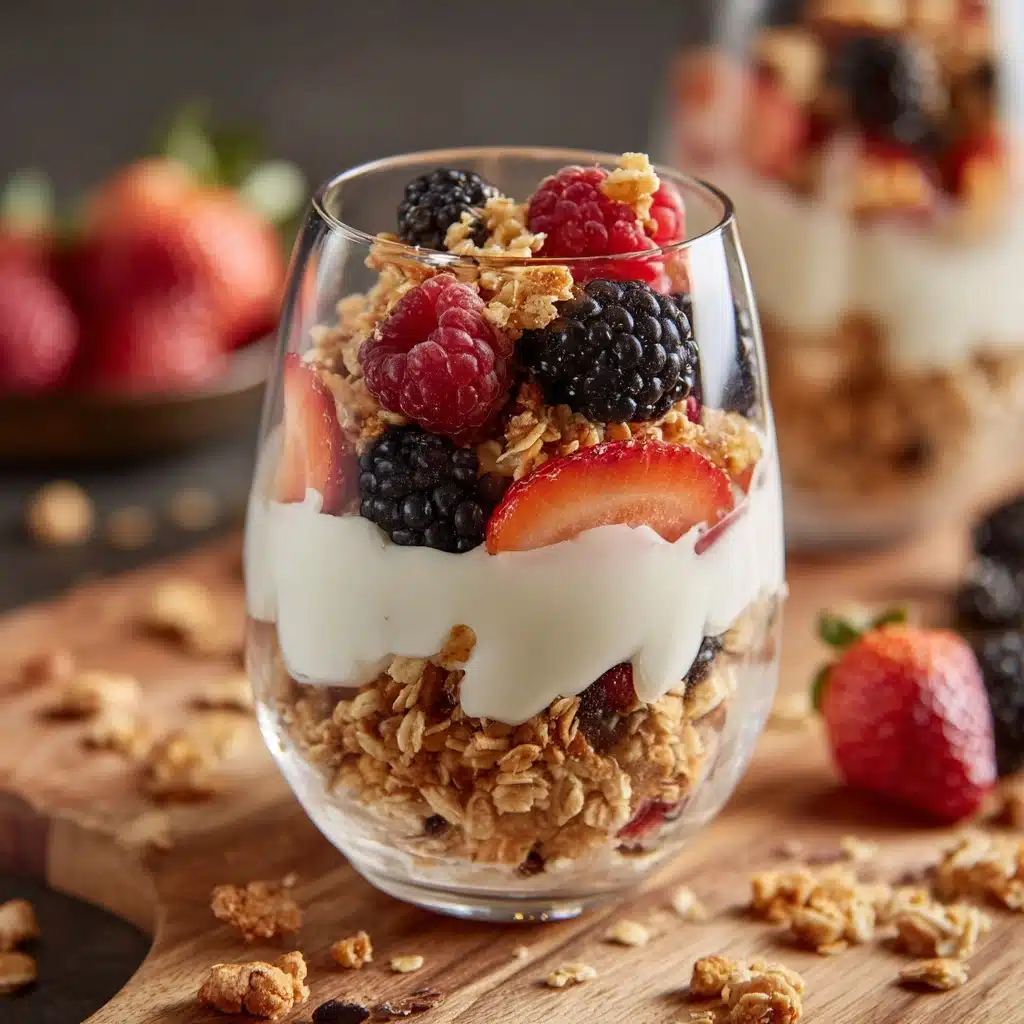 Berry Parfait with Yogurt and Granola Recipe - Recipe Image