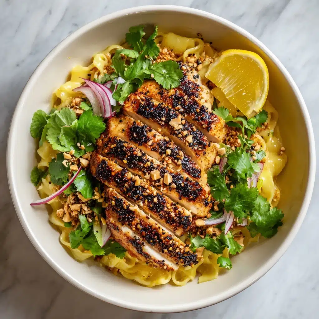 Lemon Garlic Chicken Noodle Bowl Recipe - Recipe Image