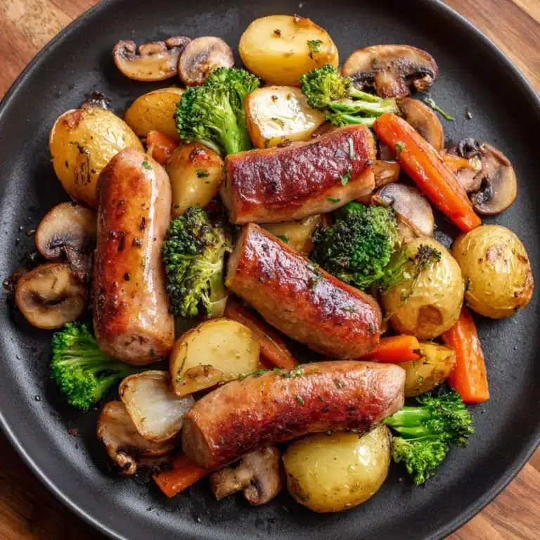 One Pan Baked Italian Sausage and Veggies Recipe