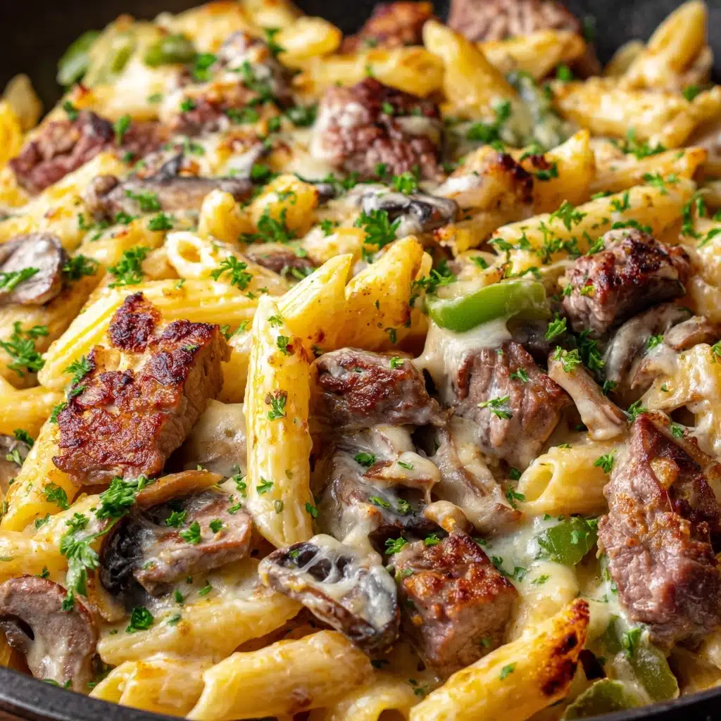 One Pot Philly Steak Pasta Recipe