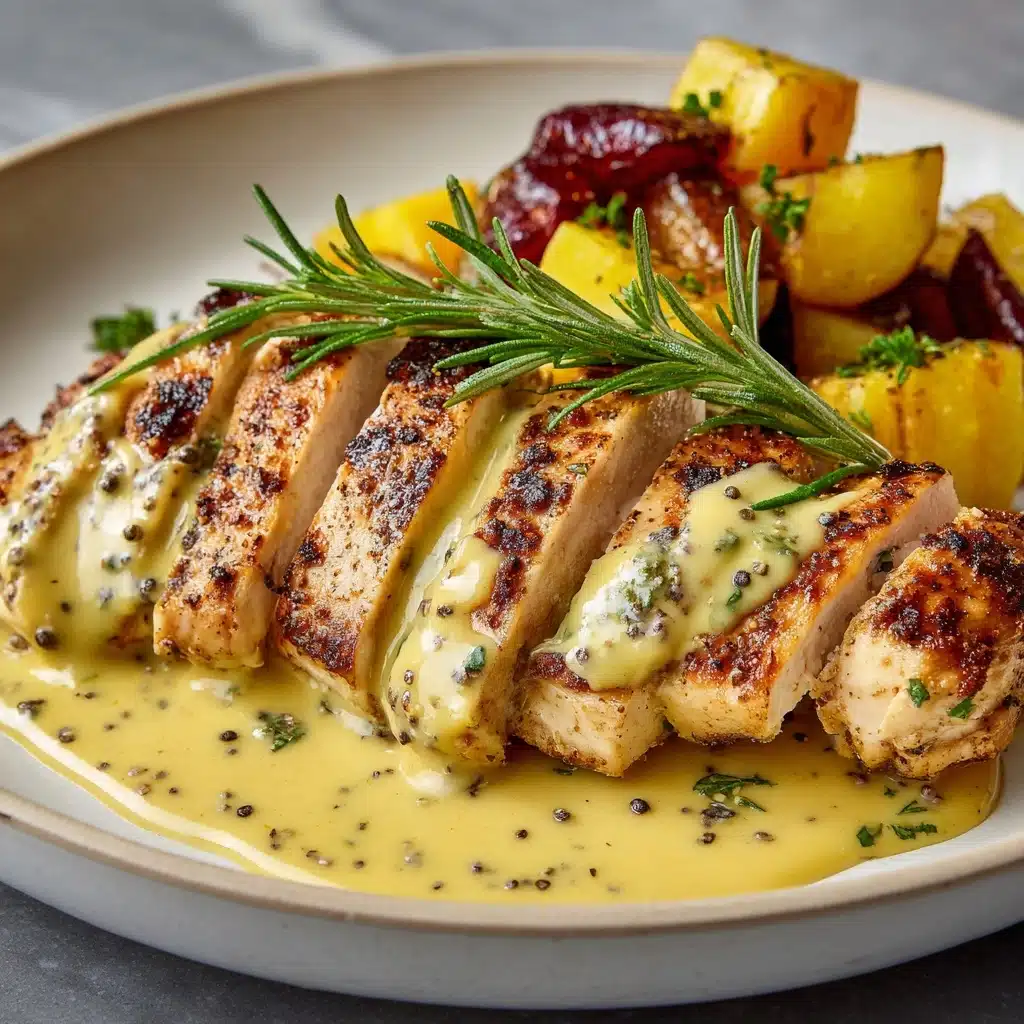 Chicken with Creamy Mustard Asiago Sauce Recipe